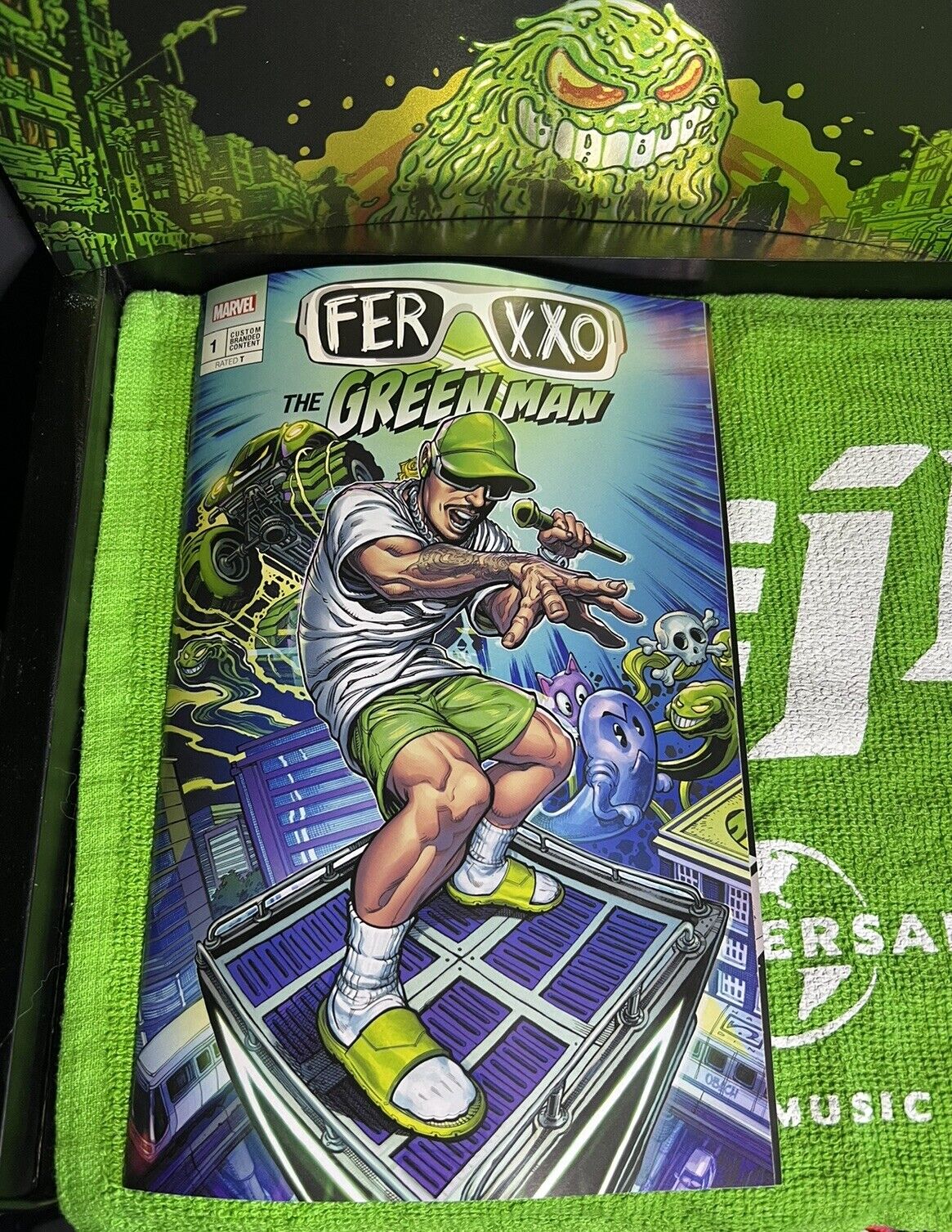 Feid X Marvel Comic Book ( Limited Edition - The Green Man)