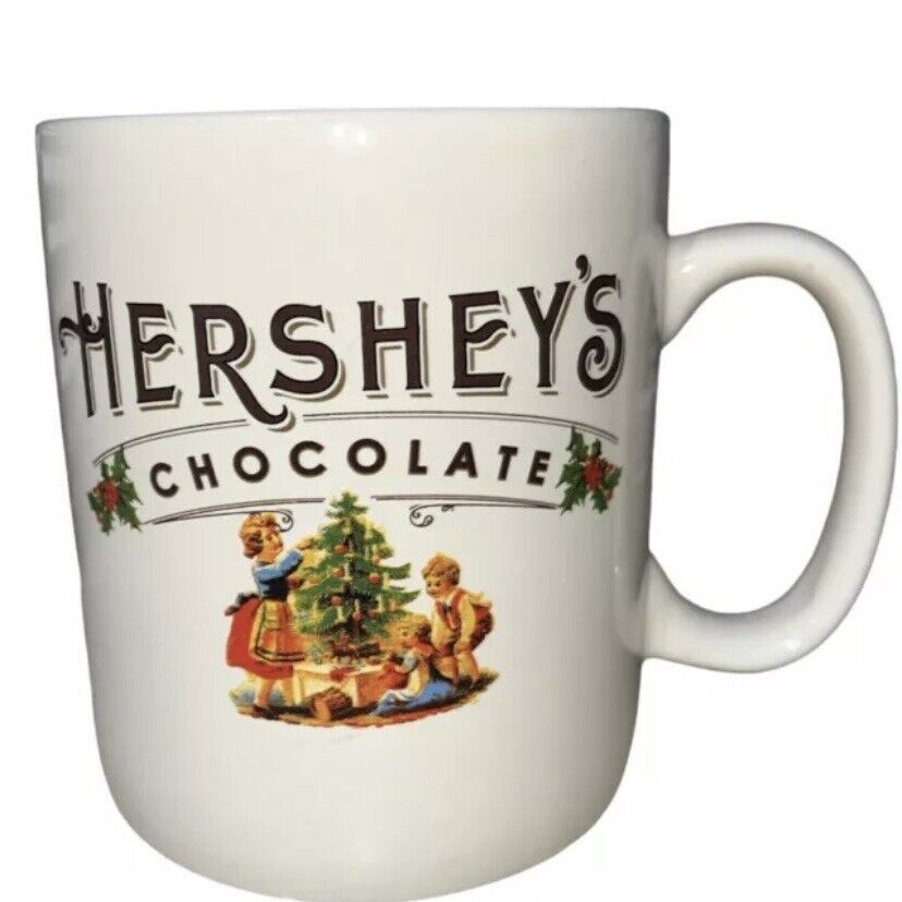 Hershey\'s Chocolate Christmas Oversize Jumbo Coffee Mug Cup Chocolate Milk Color