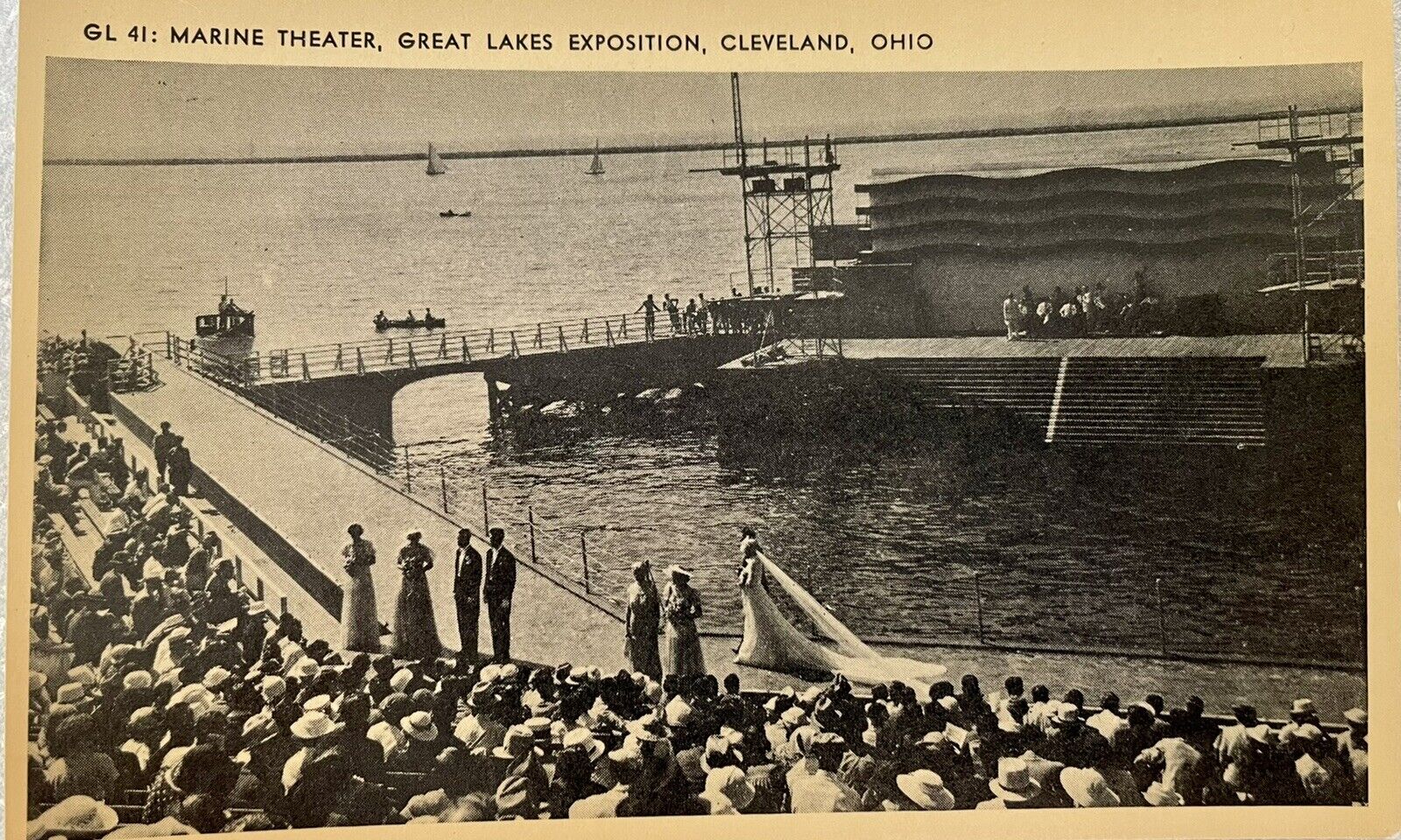Great Lakes Exposition Cleveland Ohio 1936-37 Marine Theater Wedding Ceremony