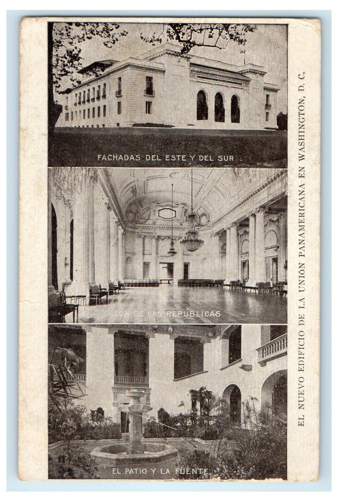 1912 El Nuevo Edificio De La Union Panamericana EN Washington DC Postcard