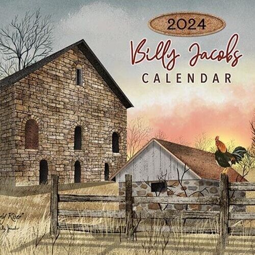 NEW-PRIMITIVE-BILLY JACOBS 2024-WALL CALENDAR-Rustic Farmhouse-FREE SHIPPING