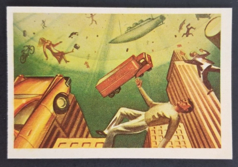 Vintage 1958 Battle of Gravity Parkhurst Zip Gum Card #7 (NM)