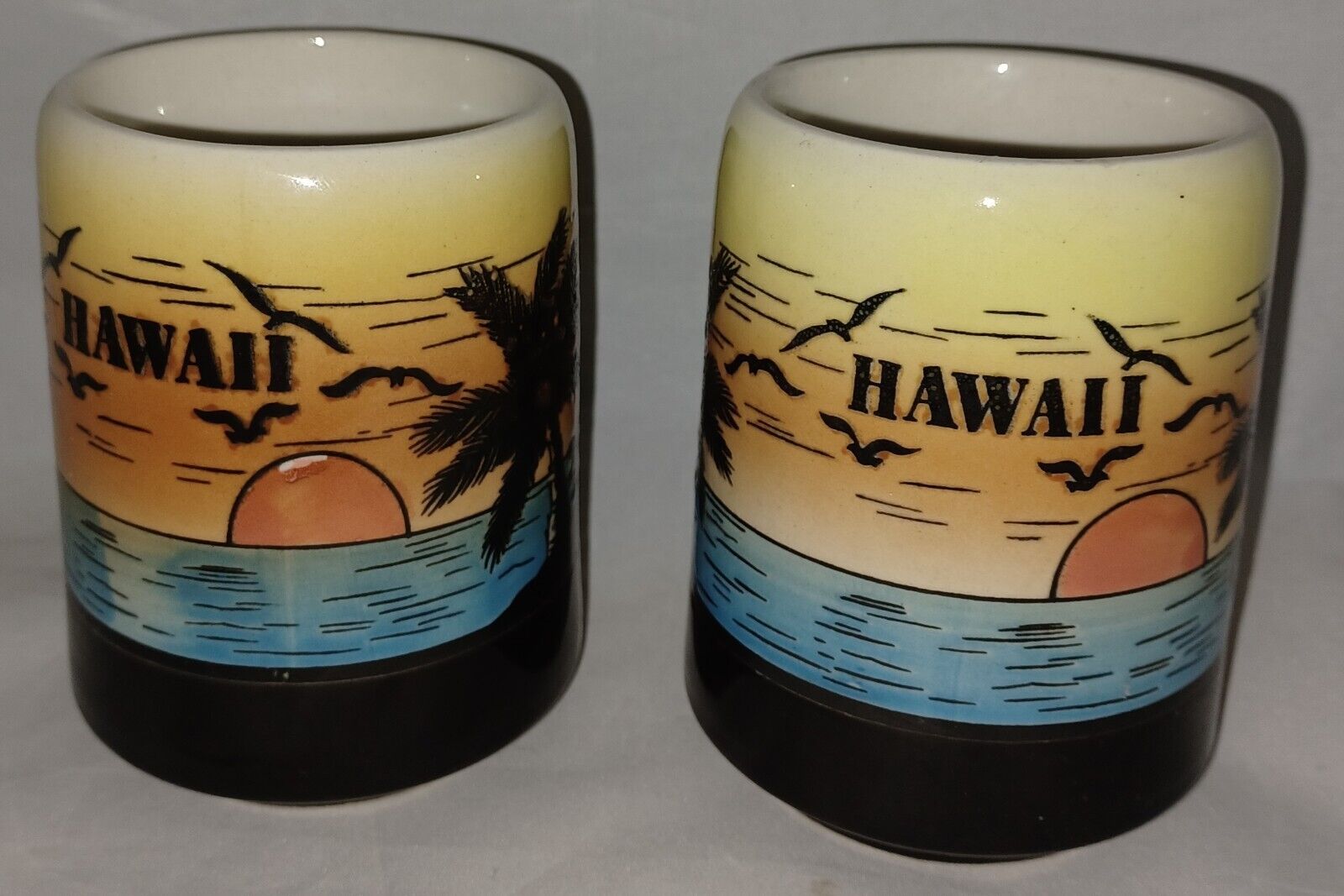 HAWAII Sunset Coffee Mugs 8-10 fl oz-Set Of 2