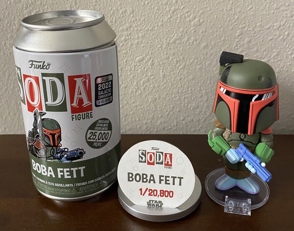 Funko Soda Star Wars BOBA FETT 2022 Galactic Convention LE Exclusive Bobblehead