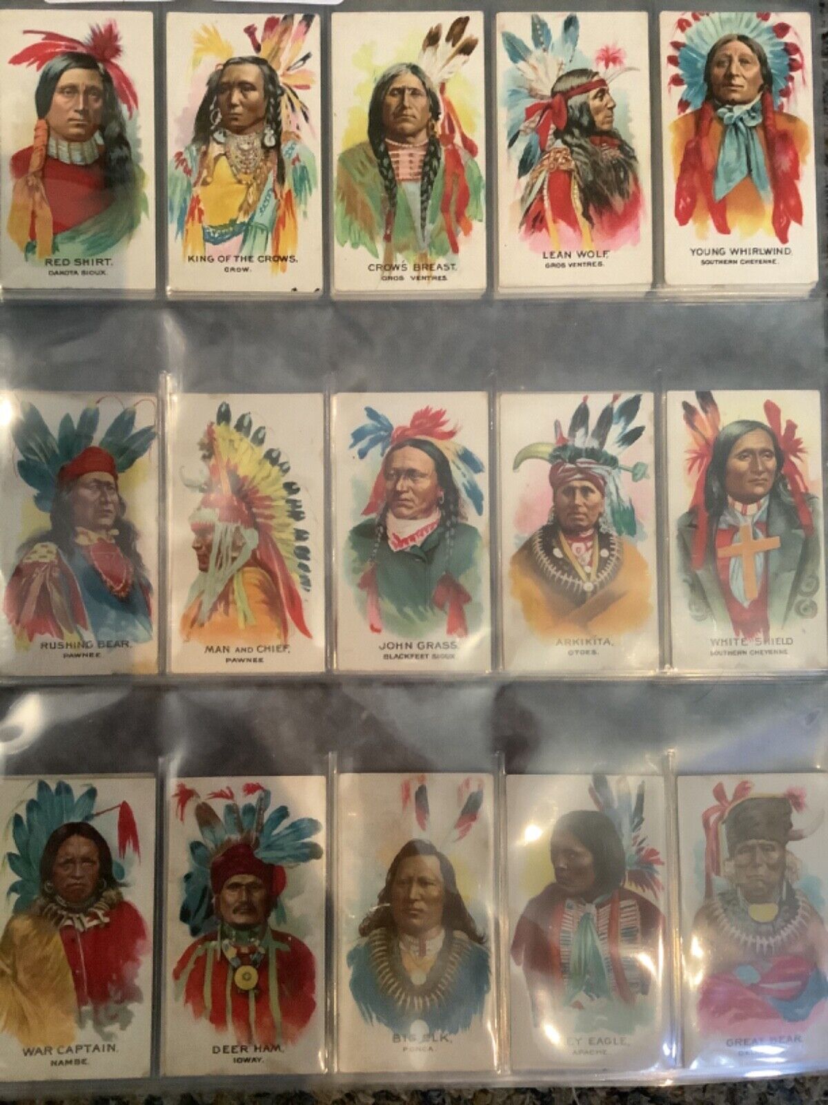 British American Tobacco Indian Chiefs Cigarette Card set