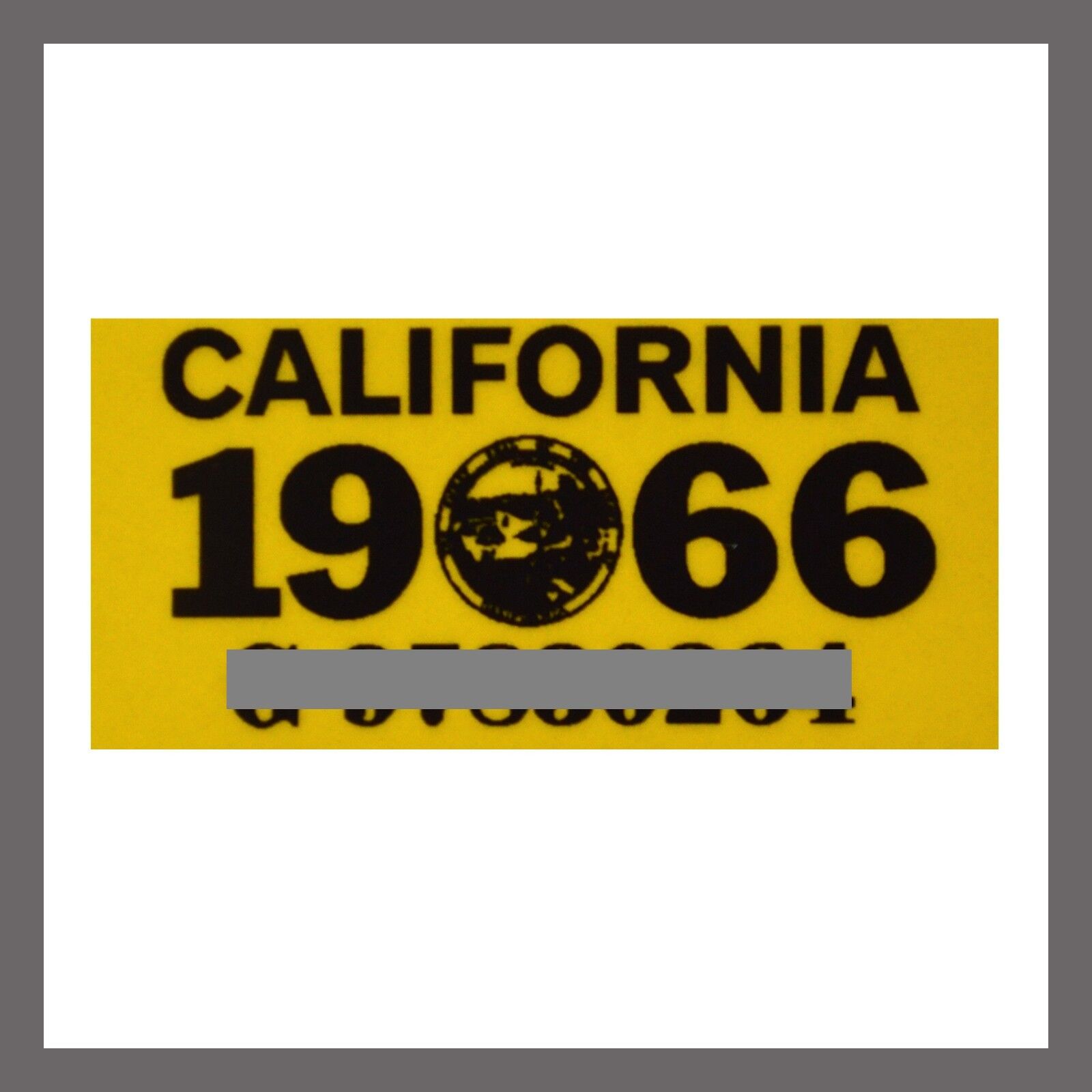 1966 California YOM DMV Car Truck Trailer License Plate Sticker / Tag CA 1963/66