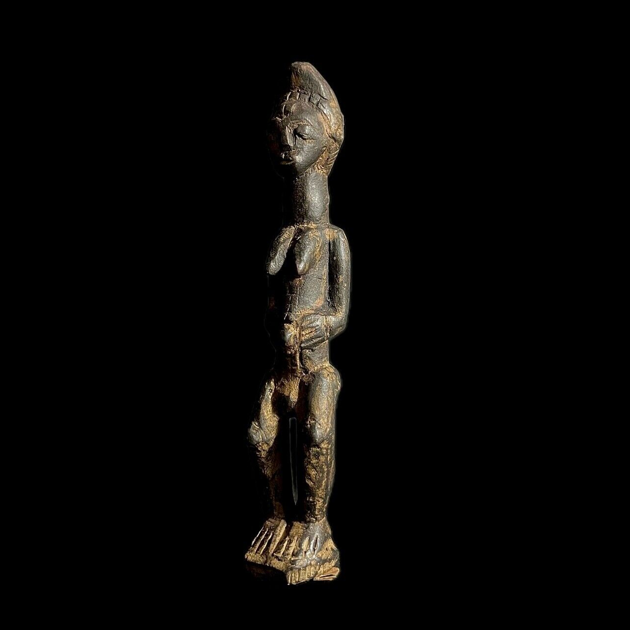 African Vintage Hand Carved Wooden African Yoruba maternity figure-G1520