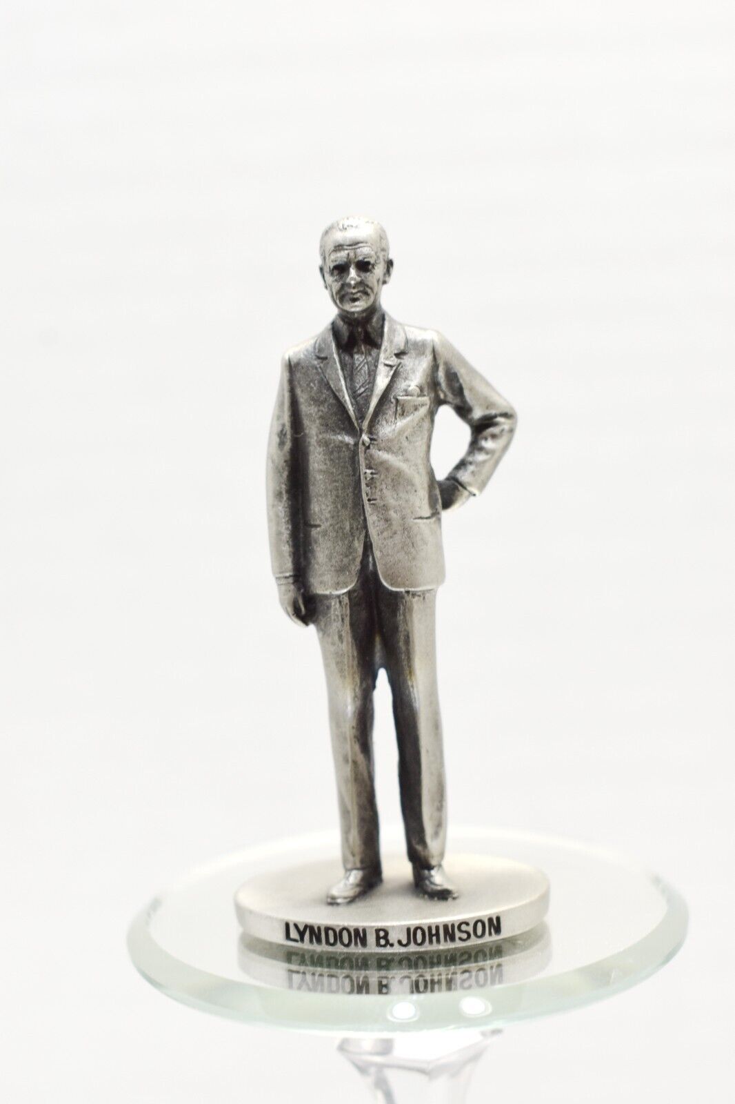 Danbury Mint Pewter Lyndon B. Johnson 36th President - David A. LaRocca - 2\