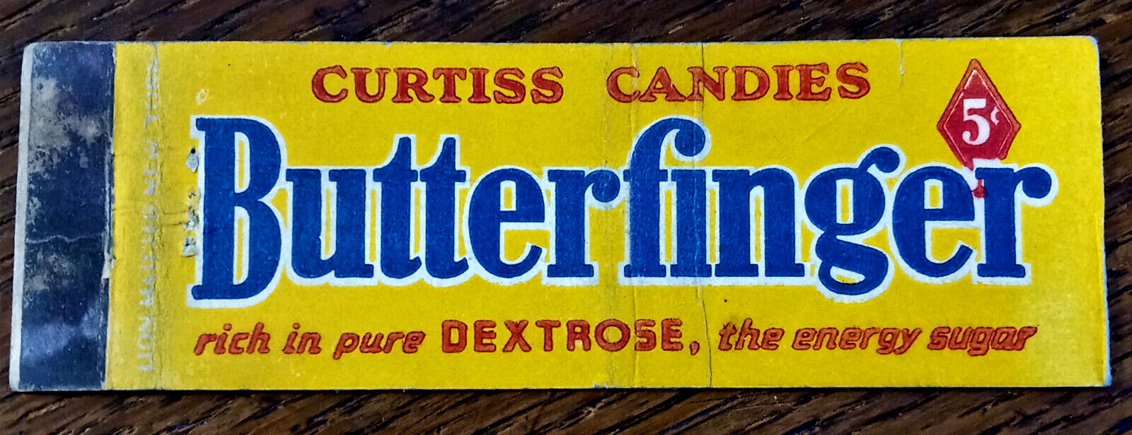 Vintage Matchbook: Curtiss Candies Butterfinger