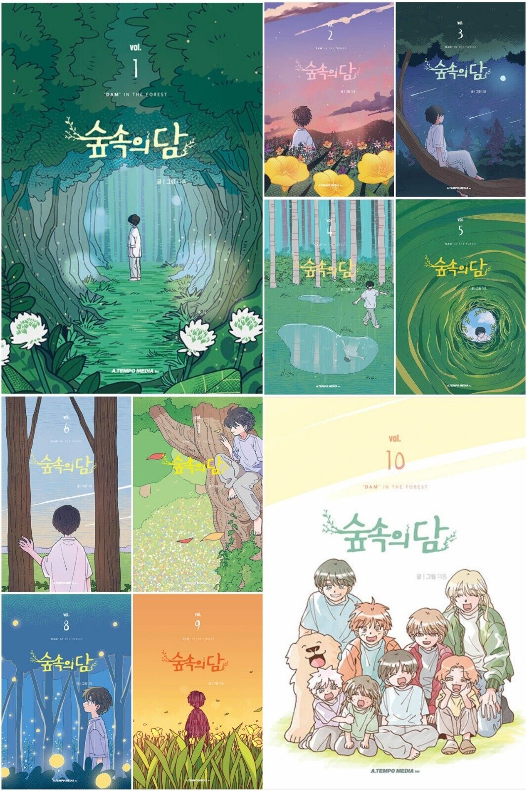 Dam of the Forest Vol 1~10 Set Korean Webtoon Book Manhwa Comics Manga Mystery