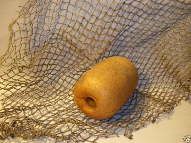 Authentic Used Commercial Fishing Float From Old Vintage Fishermans Fish Net