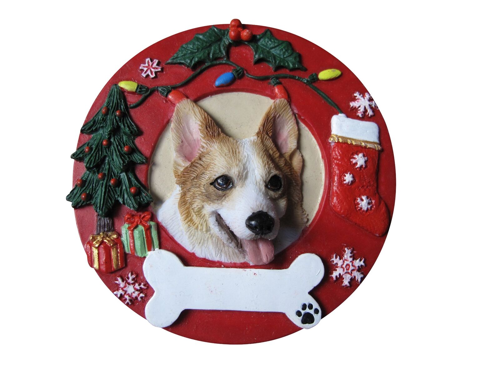 E&S Pets Welsh Corgi Personalized Christmas Ornament