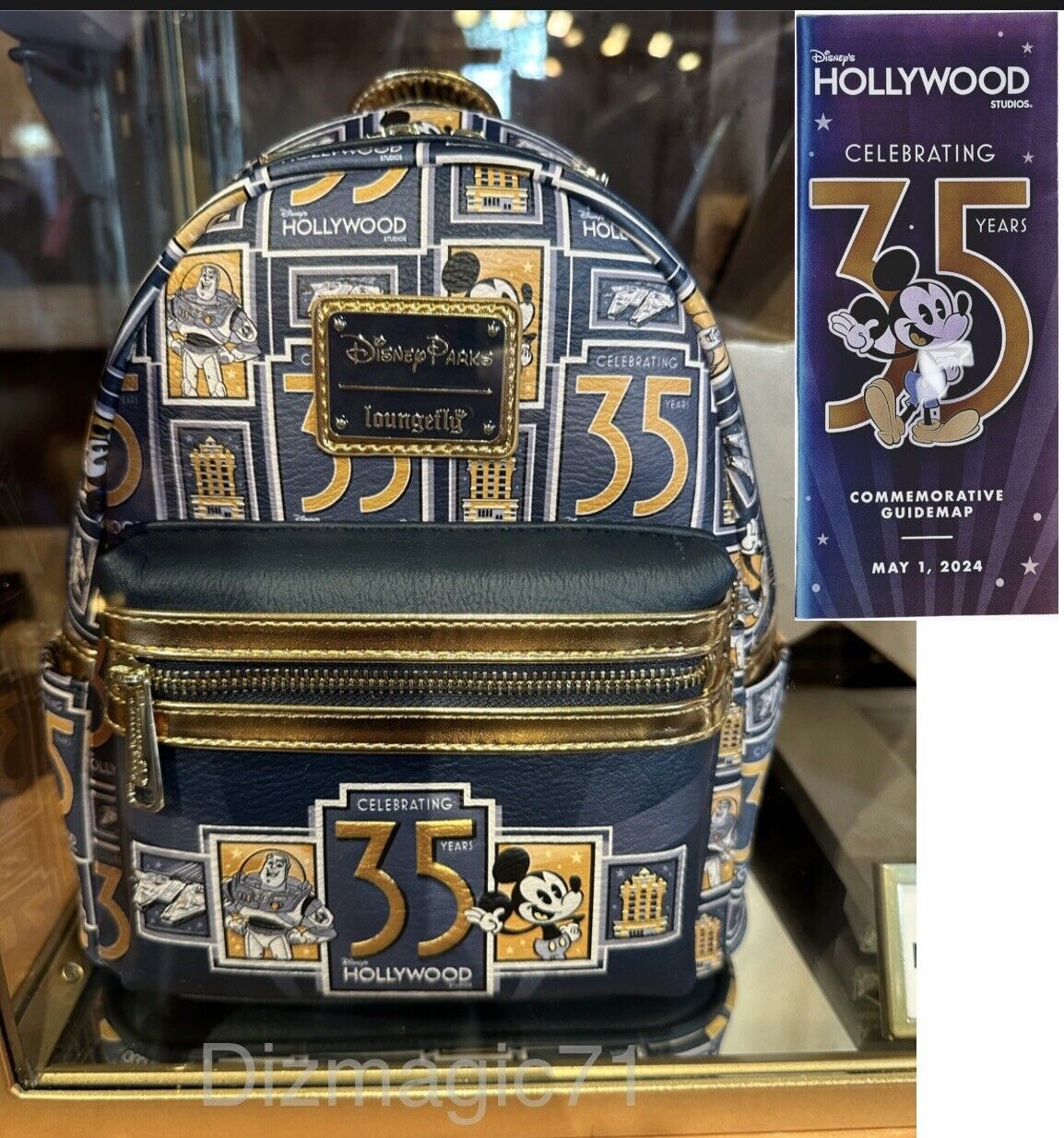 2024 Disney Parks Hollywood Studios 35th Anniversary Loungefly Backpack + Map