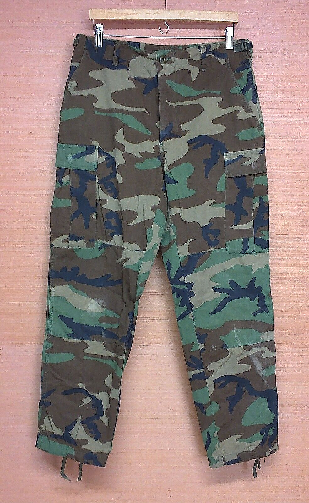 US Military Issue Woodland BDU Camouflage Combat Pants Trousers Medium Regular