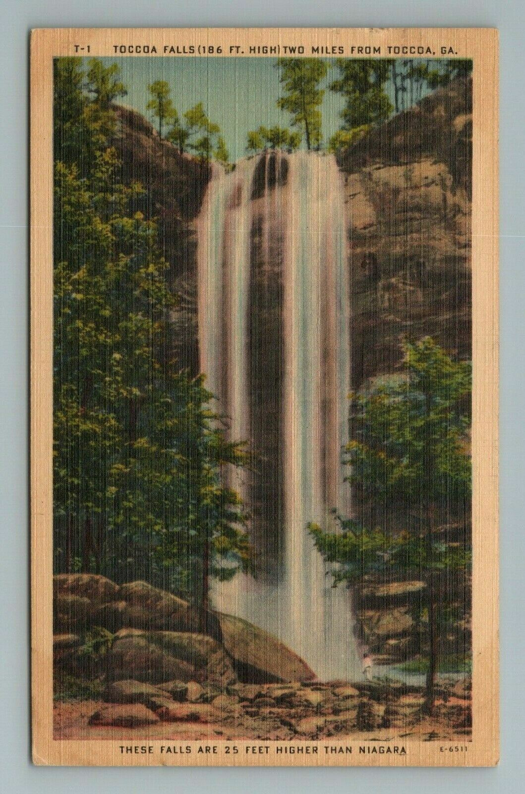 Toccoa Falls Water GA Postcard