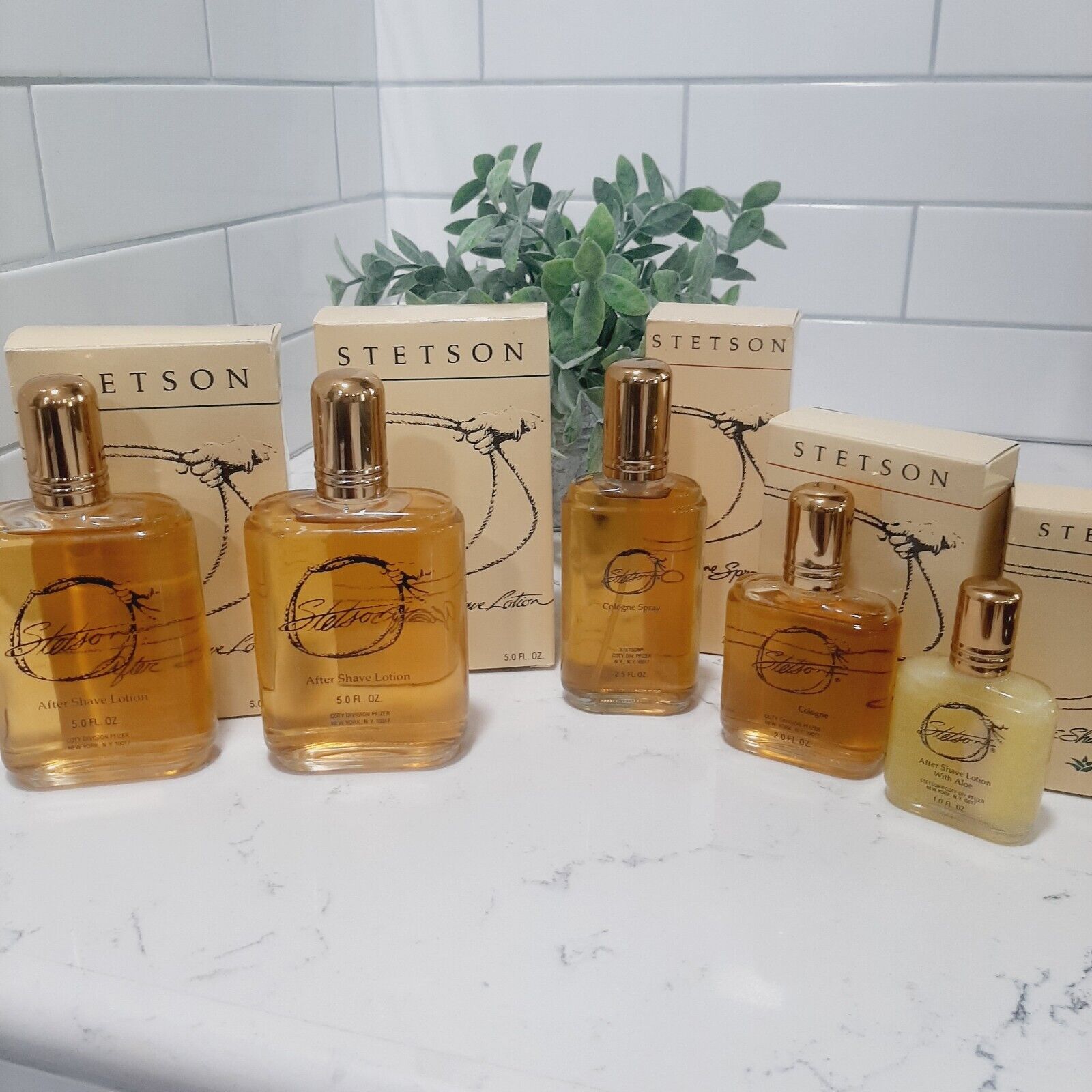 🌻 Coty Stetson Cologne After Shave Spray Lotion (Lot of 5) Vintage/ Rope