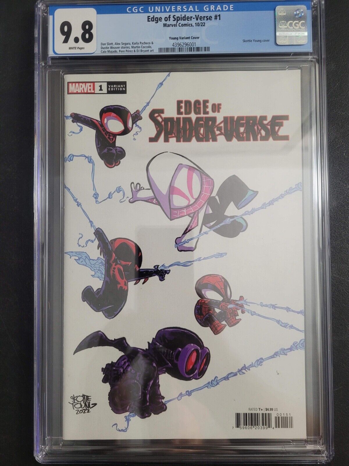 EDGE OF SPIDER-VERSE #1 CGC 9.8 GRADED 2022 SKOTTIE YOUNG VARIANT COVER