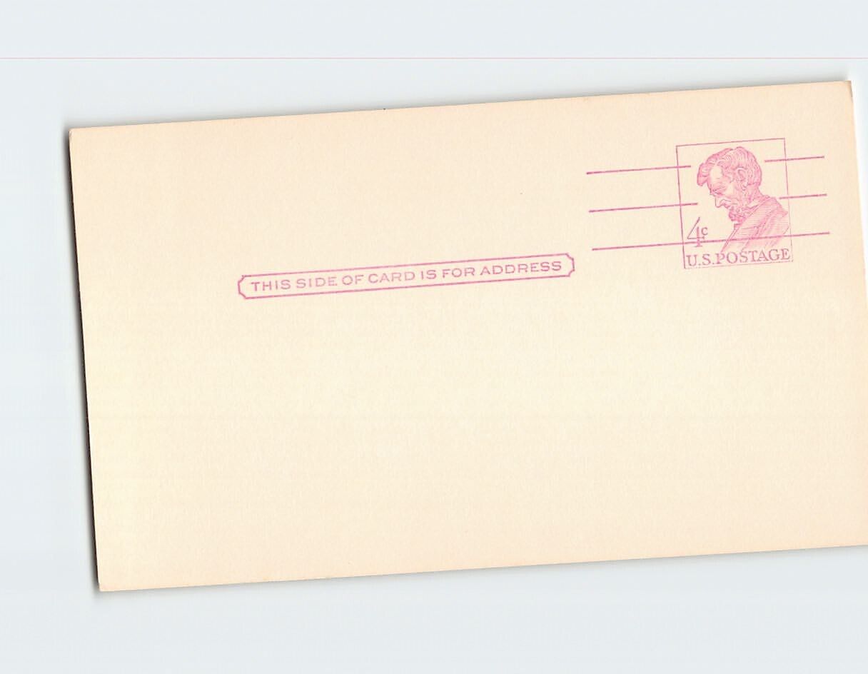 Postcard Abraham Lincoln 4 Cents US Postage USA