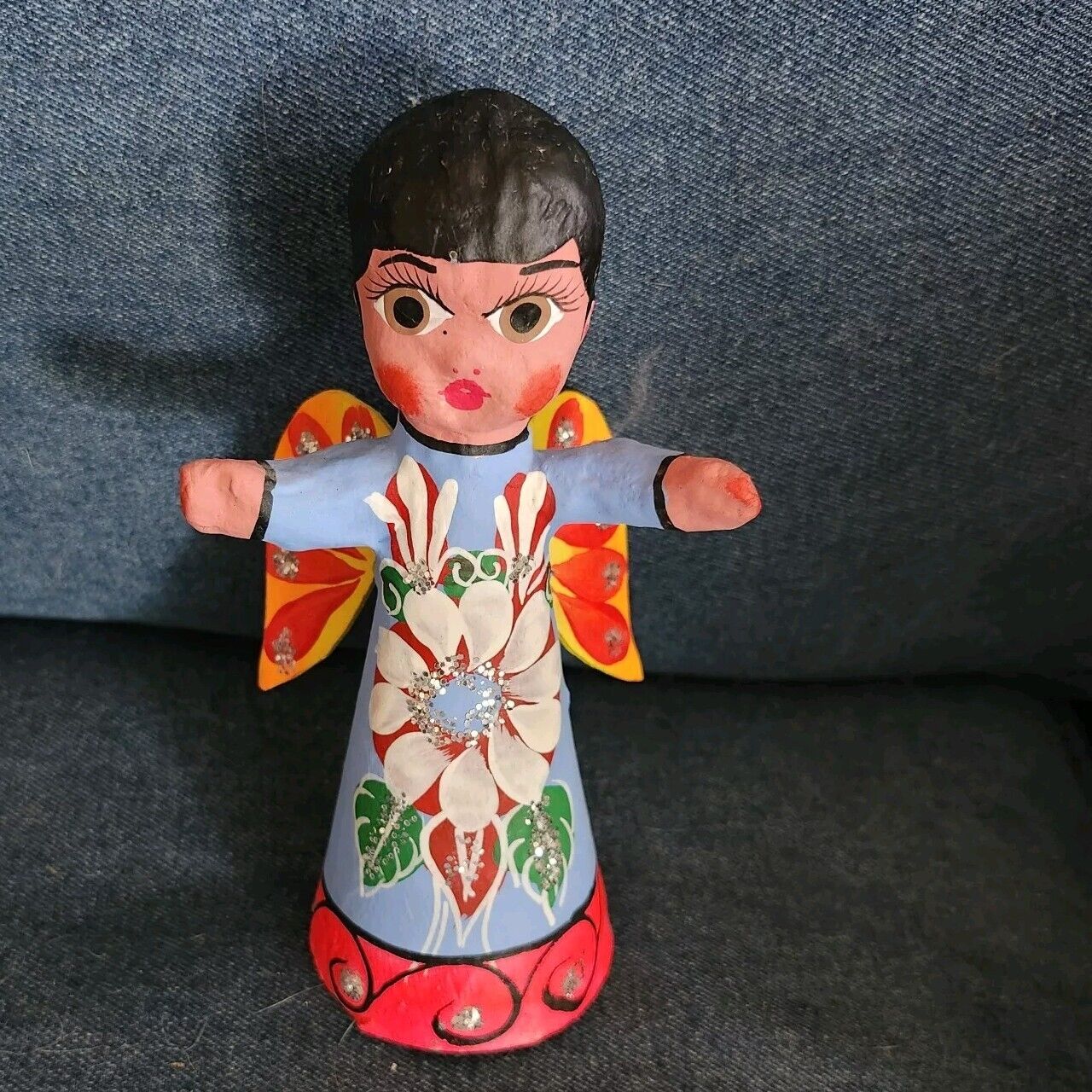 Mexican Paper Mache Boy With Wings