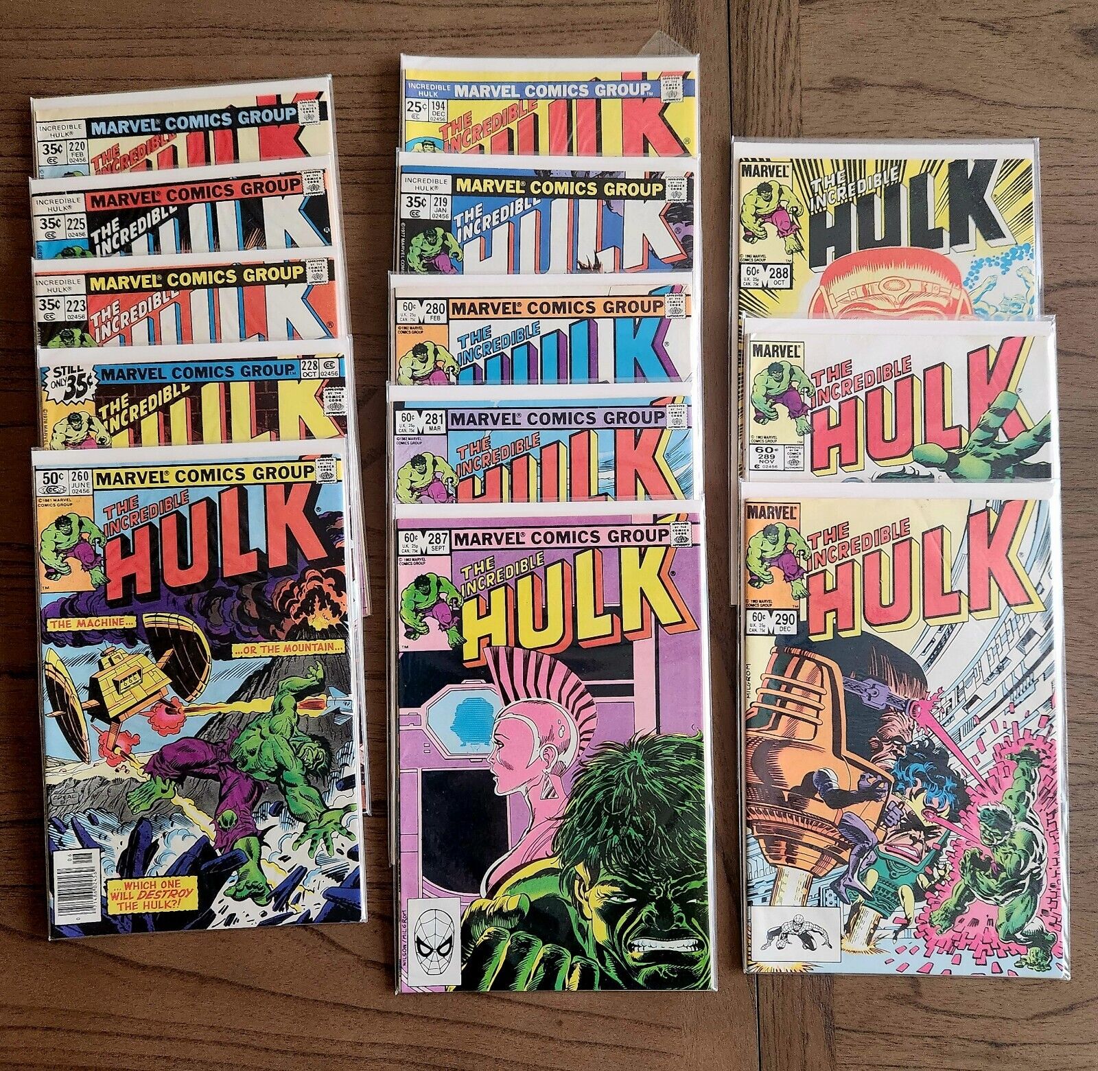 Marvel Comics Bulk Lot of 13 - The Incredible Hulk Various 1980s Era Comics Lot
