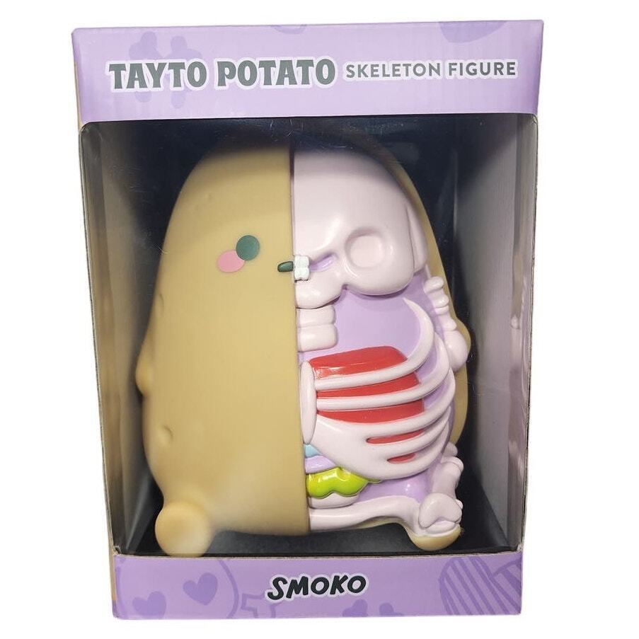 NIB RARE Smoko Tayto Potato Vinyl Skeleton Figurine Halloween Decor Hard to Find