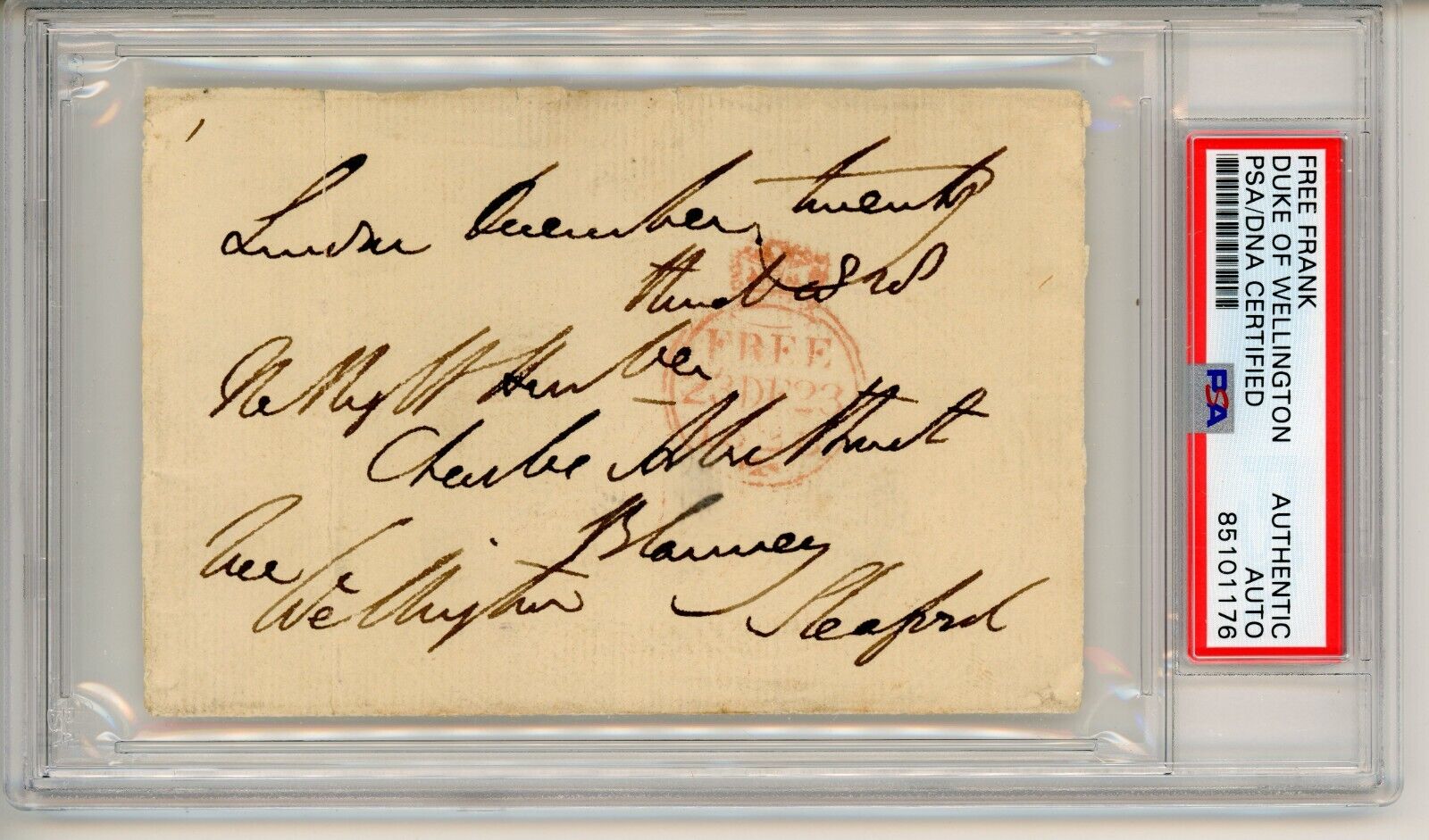 Duke of Wellington (Arthur Wellesley) ~ Signed Autographed Envelope ~ PSA DNA