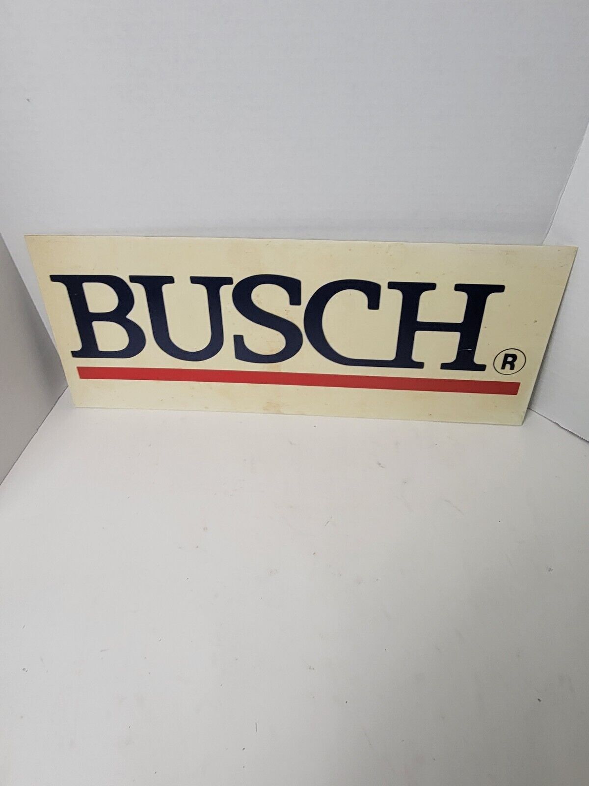 Vintage Plastic Busch Sign