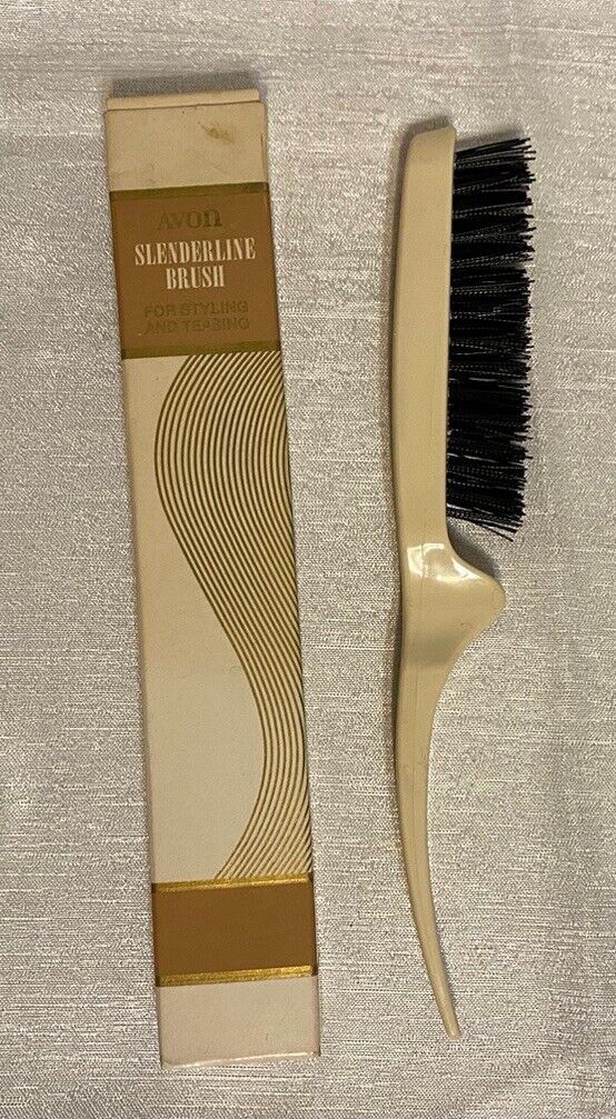 Avon SLENDERLINE Hair Brush - Vintage 1970’s, Cream