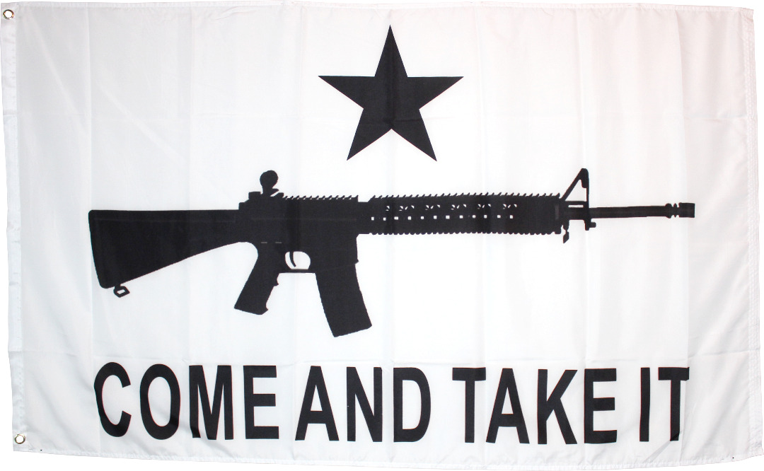 COME & TAKE IT 2ND Ammendment 3X5 FLAG M4 GONZALES AMERICAN USA Trump NRA Flag