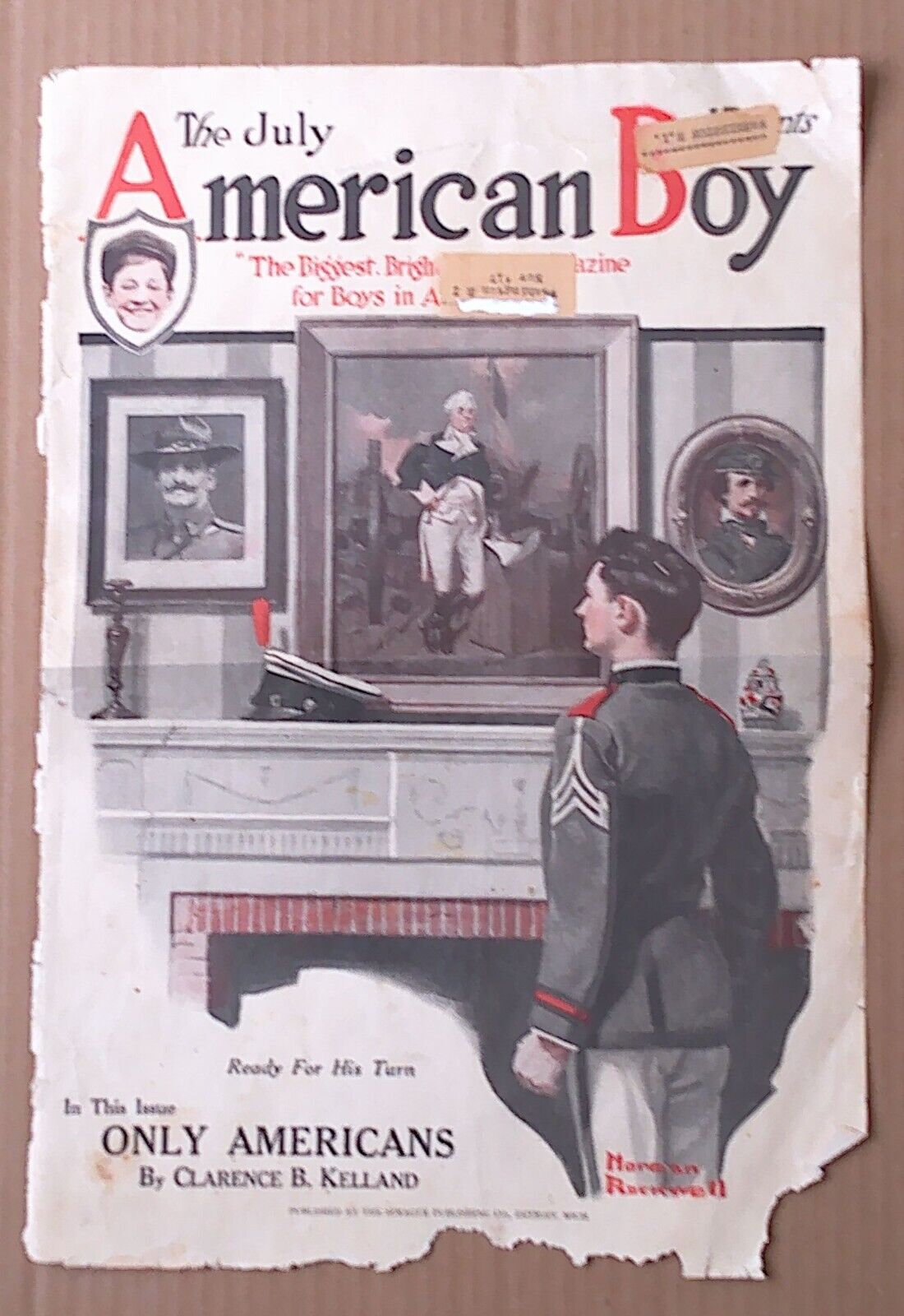 The American Boy Magazine  COVERS ONLY ( Norman Rockwell ) July 1917