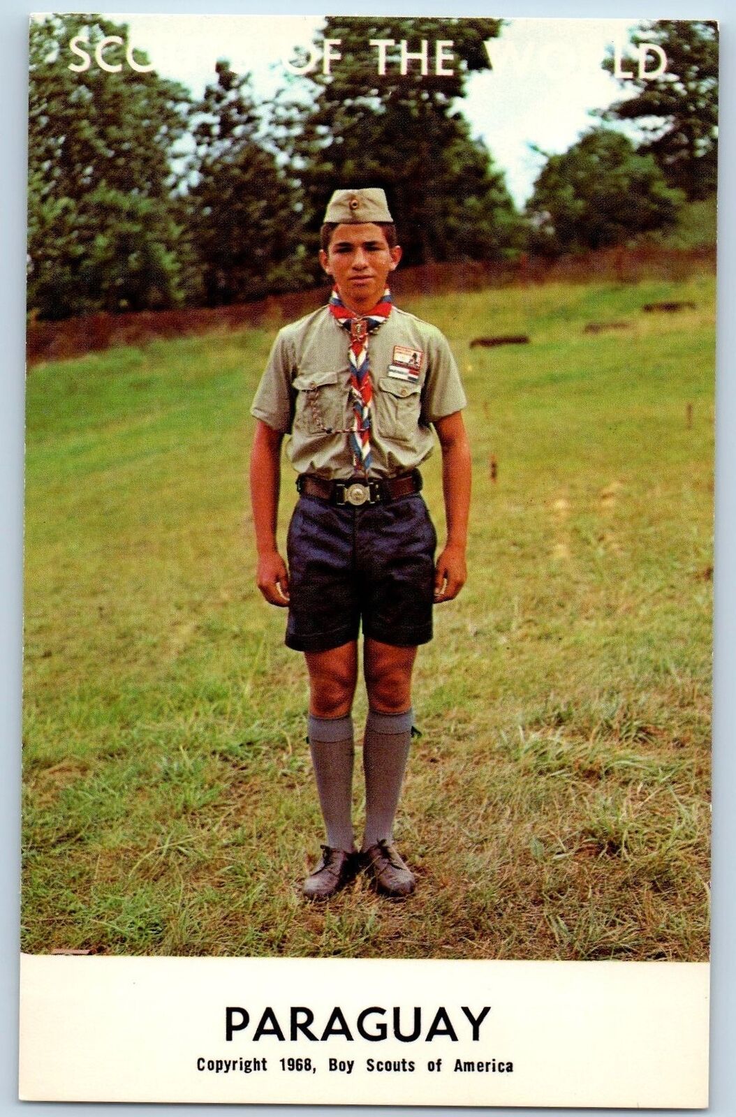 c1968\'s Paraguay Scouts Of The World Boy Scout Of America Youth Vintage Postcard