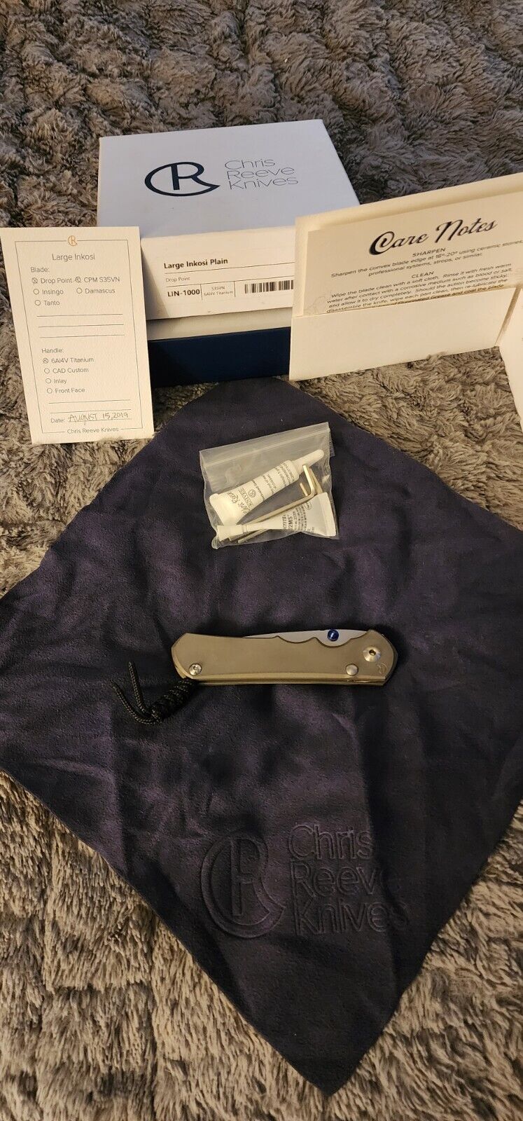 Chris Reeve Large Inkosi (Chief) LIN-1000 tactical folding knife. New. 8/15/2019