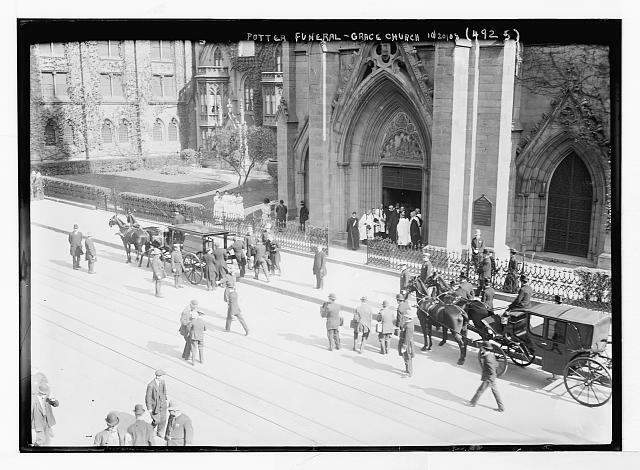 Bishop Potter Funeral,Grace Church,New York,NY,Cassion,Bain News Service,1908