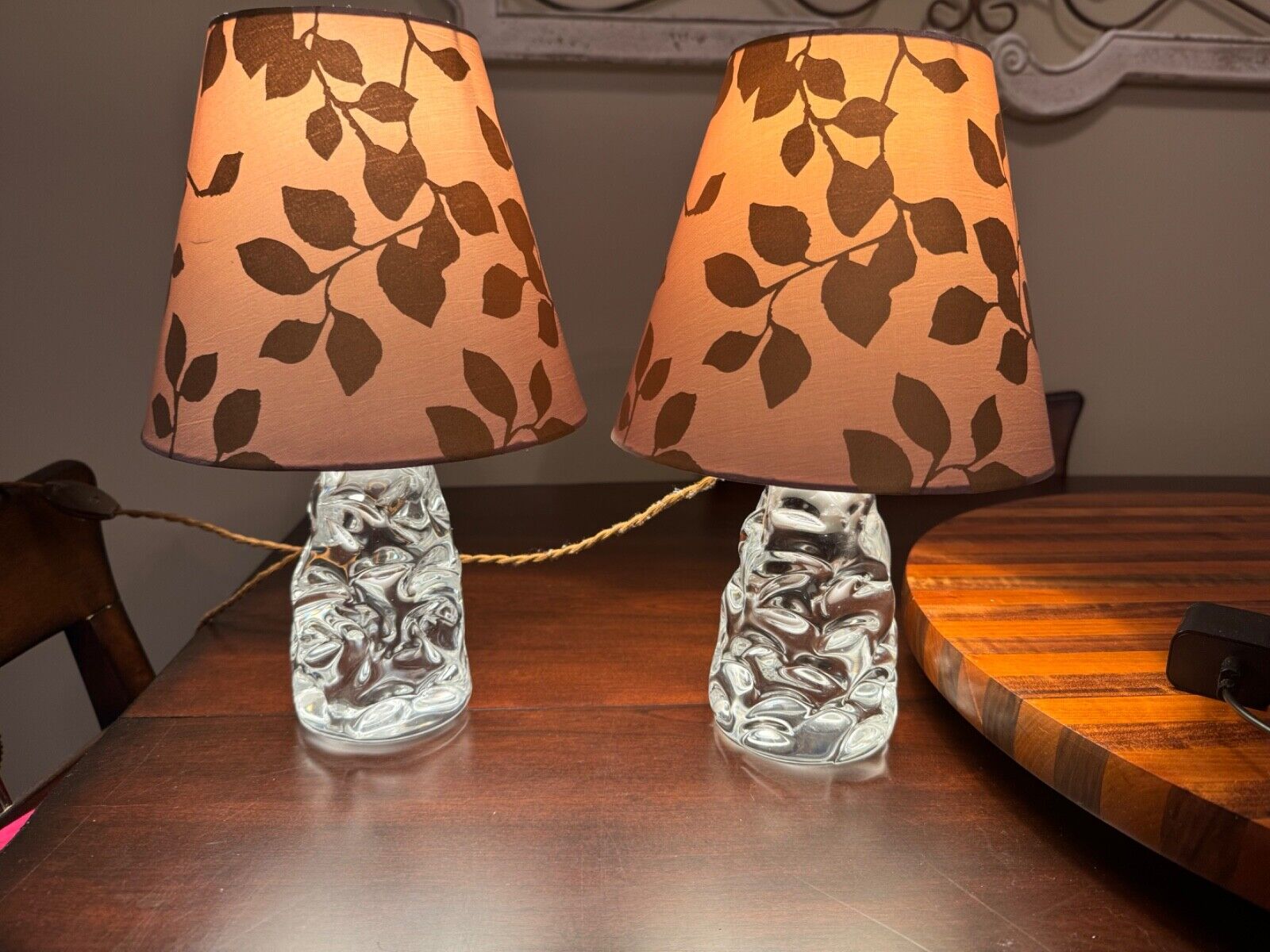 Pair of authentic Baccarat table lamps