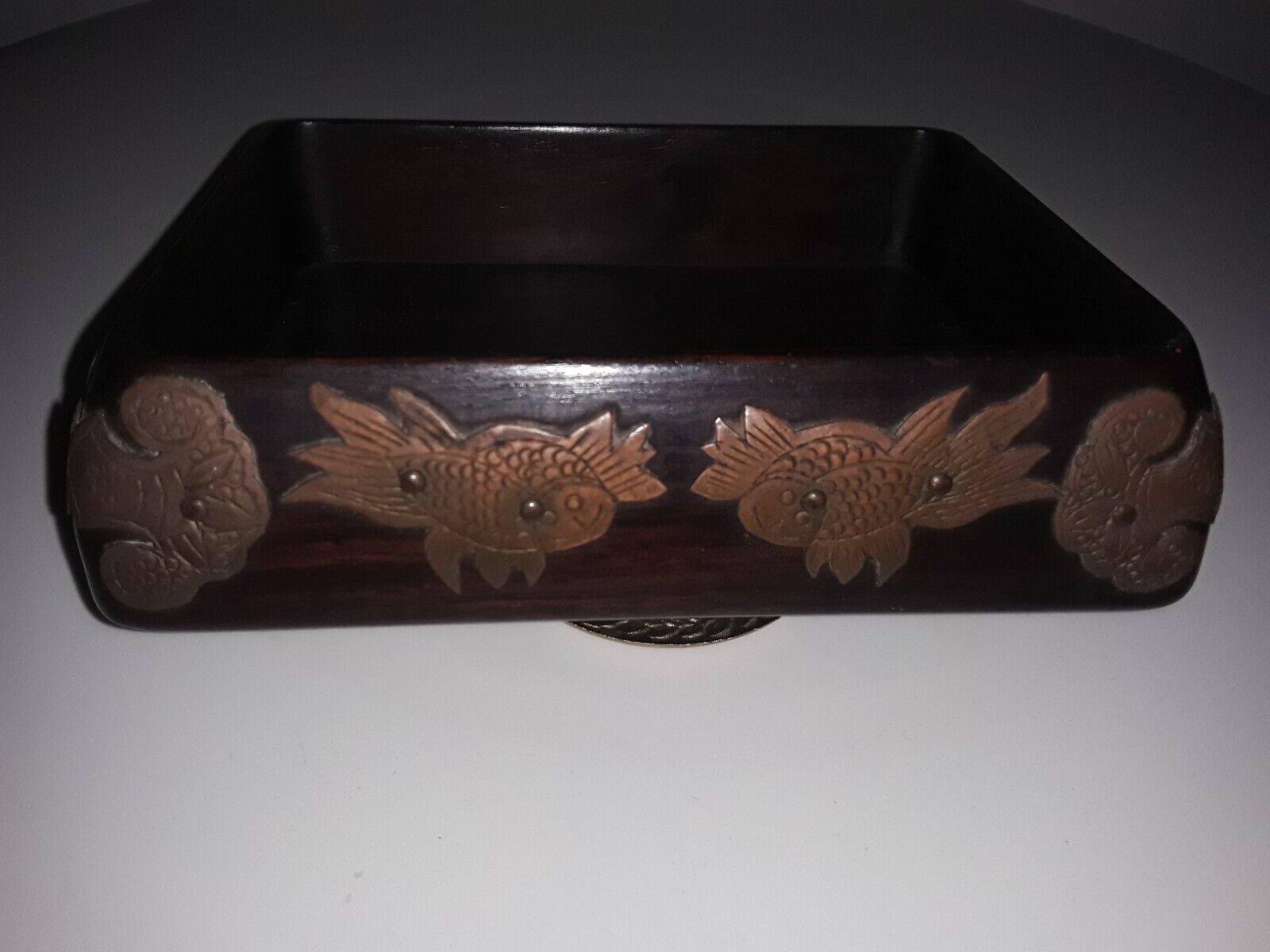 Asian Antique DecorativeCoy  Wooden Display Box