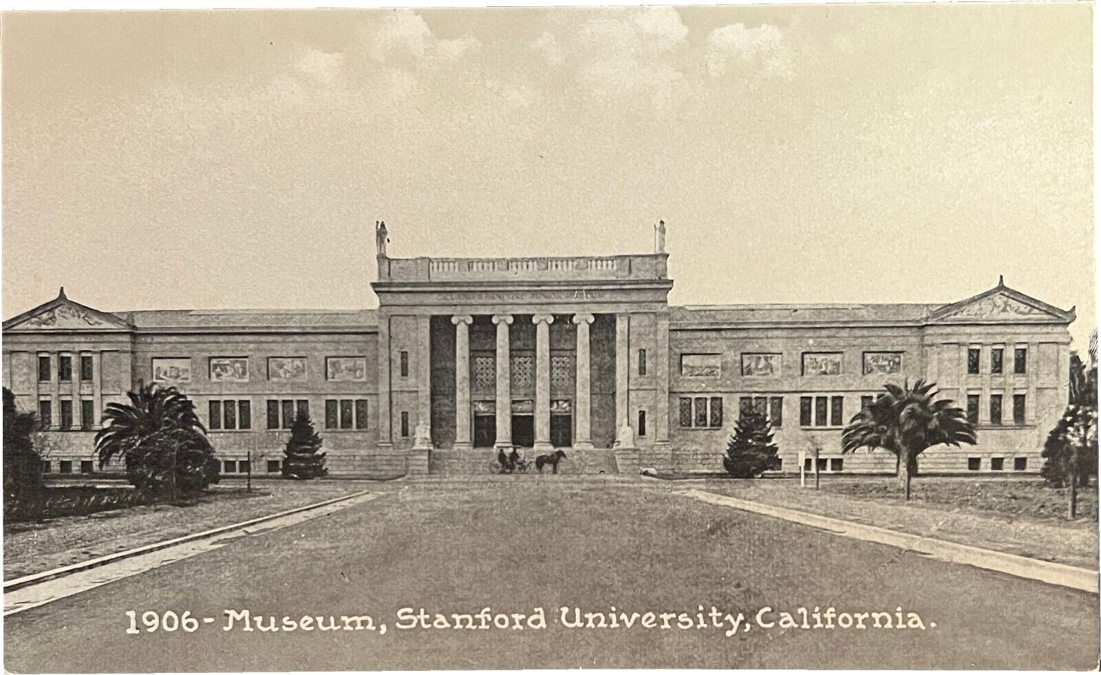 1906 Museum, Stanford University, California, vintage postcard