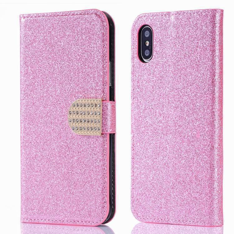 Bling Glitter Diamond Wallet Phone Case For Huawei P40 P30 Pro Mate 20 Y7P