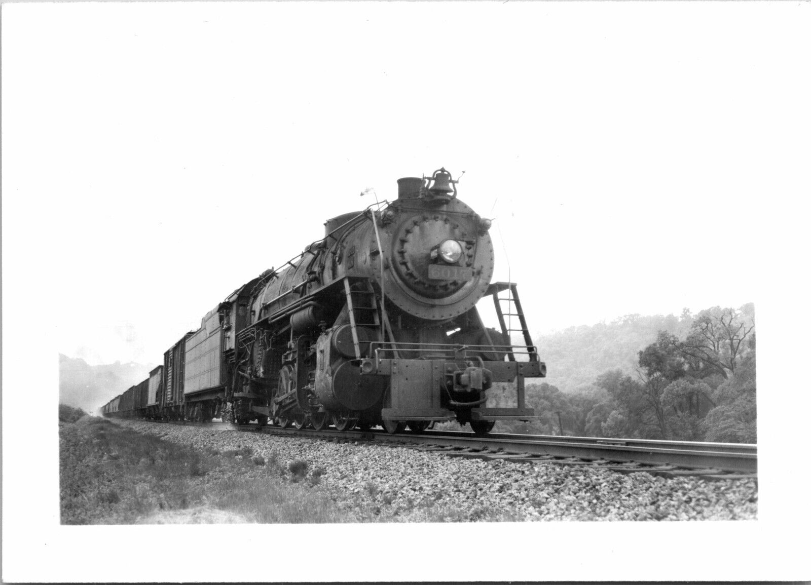 July 1948 M-1, 2-8-2, #6017 W&LE Engine on P&WV 1st #92 Original OOAK