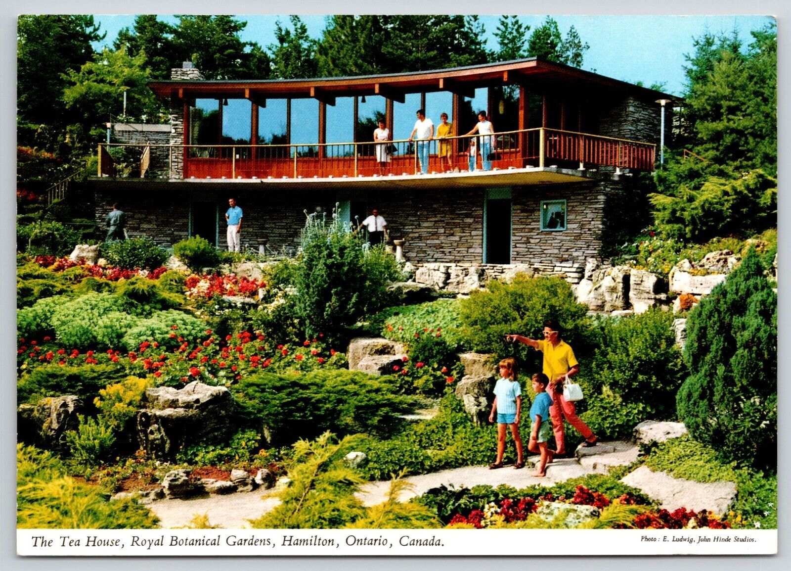 Royal Botanical Gardens Tea House Rock Garden Hamilton Ontario Canada Postcard