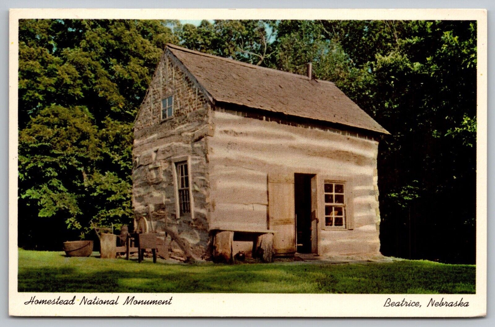 Homestead National Monument Beatrice Nebraska Forest Historic Vintage Postcard