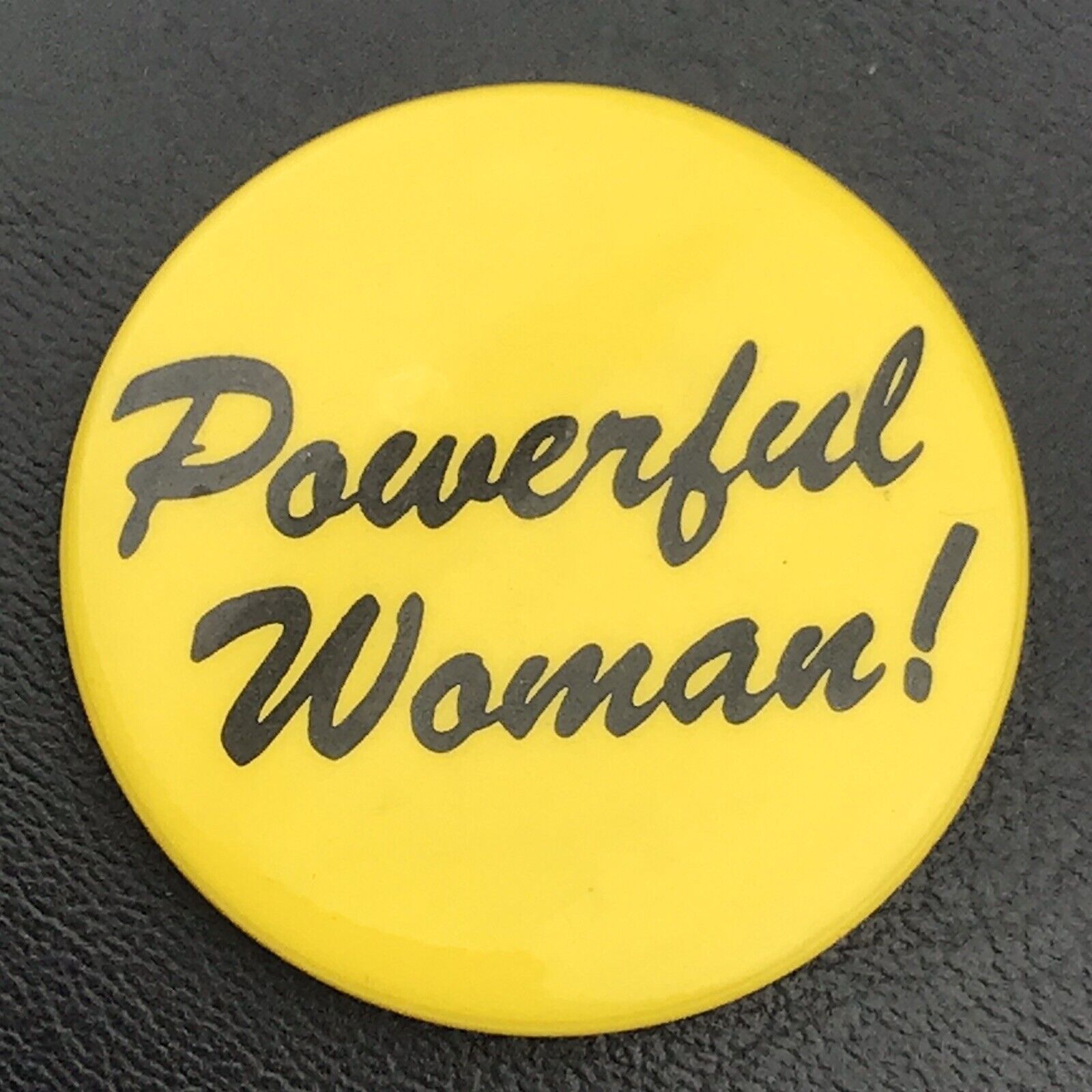 Powerful Woman Vintage Pin Button Pinback Feminism Social Justice