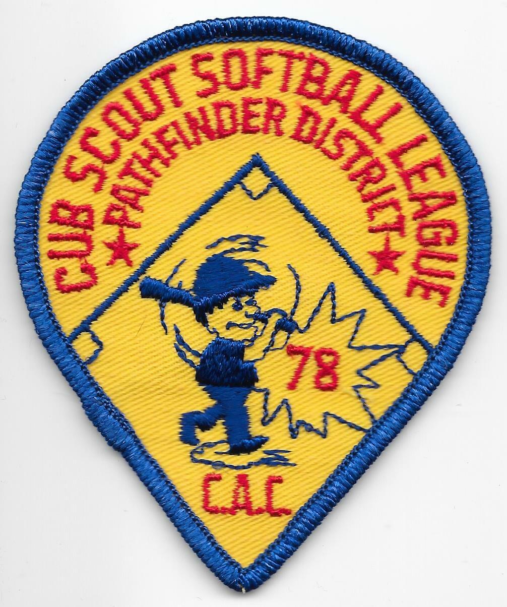1978 Pathfinder District Softball Chicago Area Council Boy Scouts of America BSA