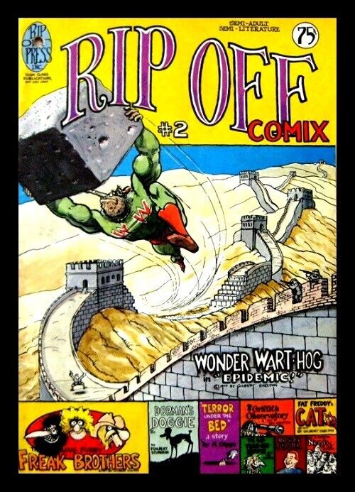 RIP OFF COMIX #2, 1ST PRINT, 1977, SHELTON, GRIFFITH, RIP OFF PRESS, UNDERGROUND