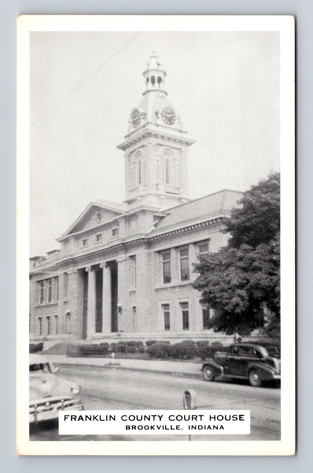 Brookville IN-Indiana, Franklin County Court House, Antique Vintage Postcard