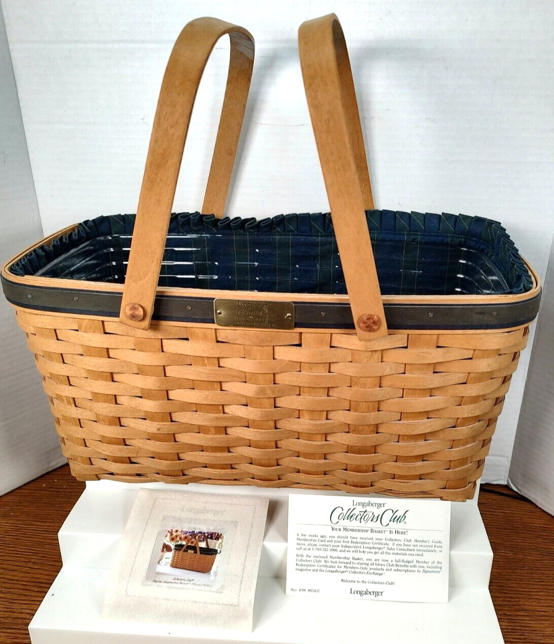 Longaberger Collector Club 2003 Second Edition Charter Membership Combo Basket