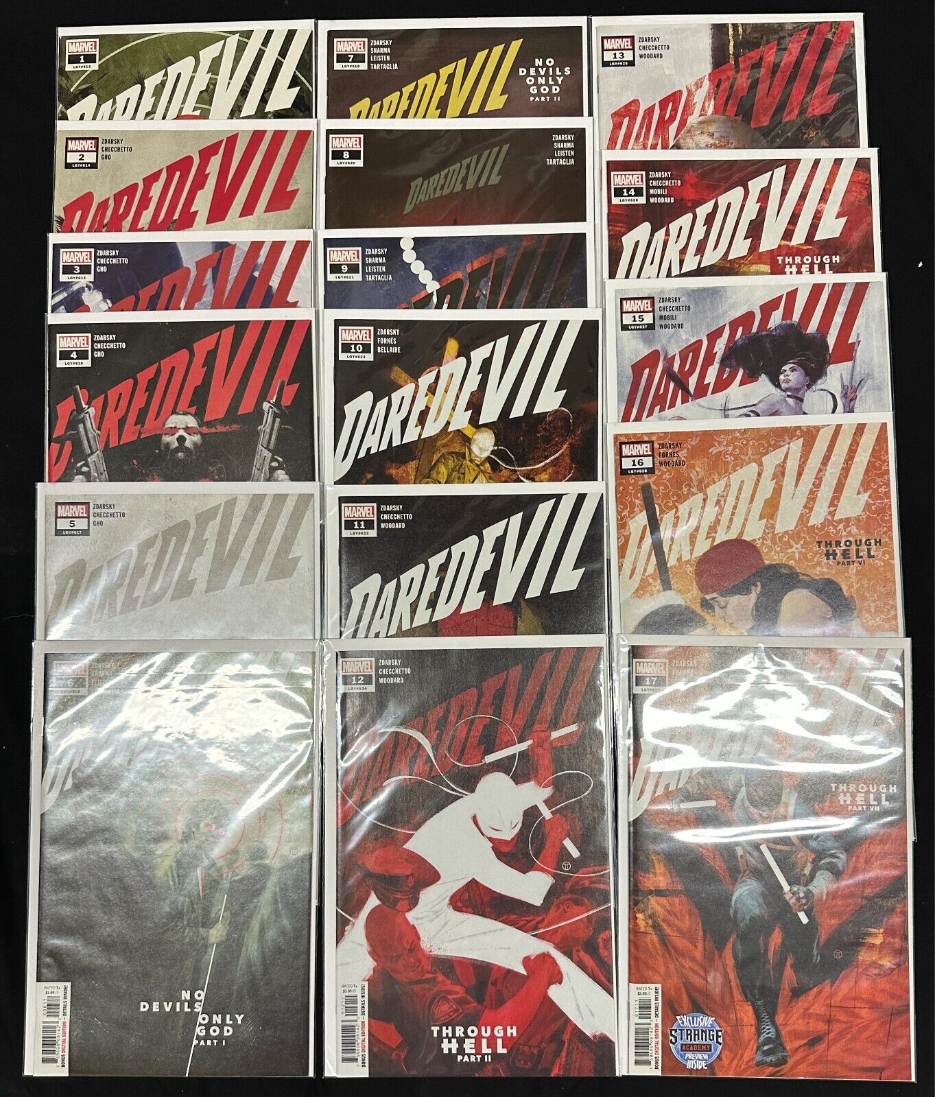 Daredevil 1-17 Complete Comic Lot Run Set Zdarsky Marvel Comics