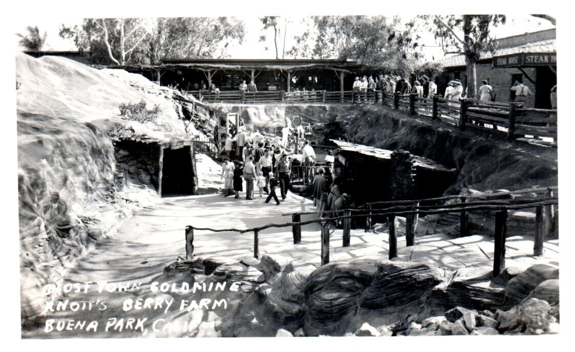 GHOST TOWN Gold Mine KNOTT\'S BERRY FARM Buena Park, CA RPPC - Postcard