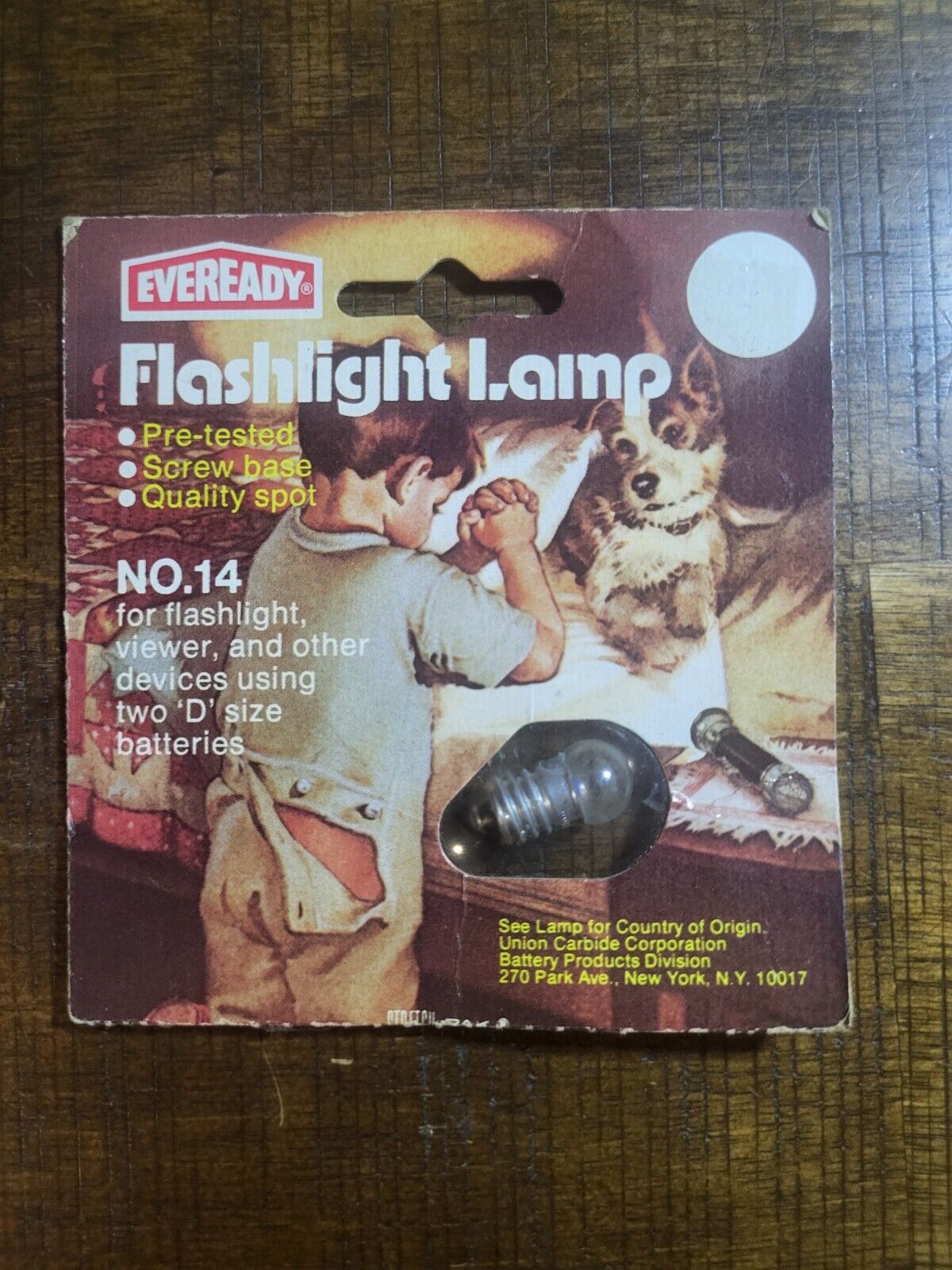 Vintage Eveready Flashlight Lamp Bulb No.14  New Sealed