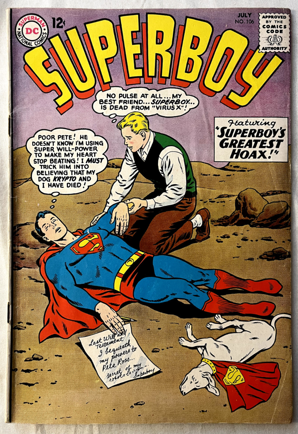 VTG Superboy #106 (1963) VF+ SILVER AGE Superboy's Greatest Hoax