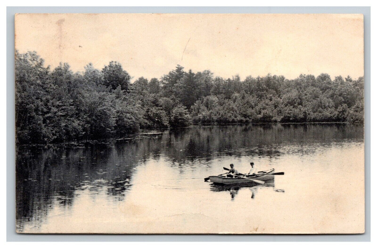 View On The Lake, Bridgewater Massachusetts MA Postcard